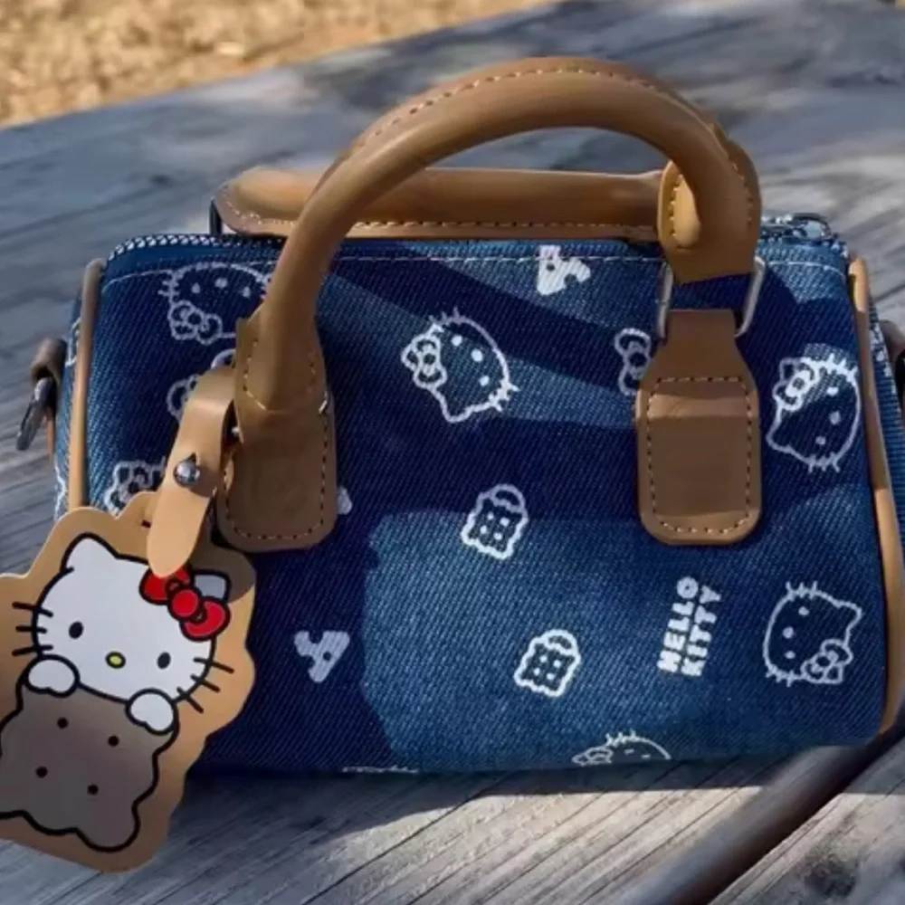 Hello Kitty Denim Blue and Tan Mini Bag - Picture 1 of 2